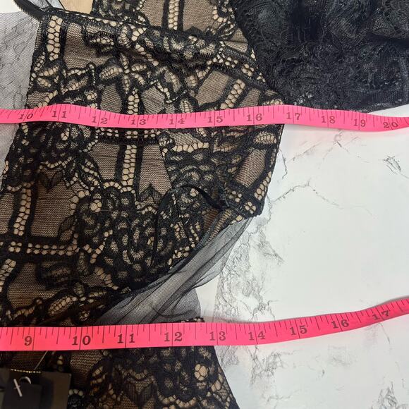 NWT Bronx & Banco Natasha lace dress Sz 2 black tan - Picture 7 of 10